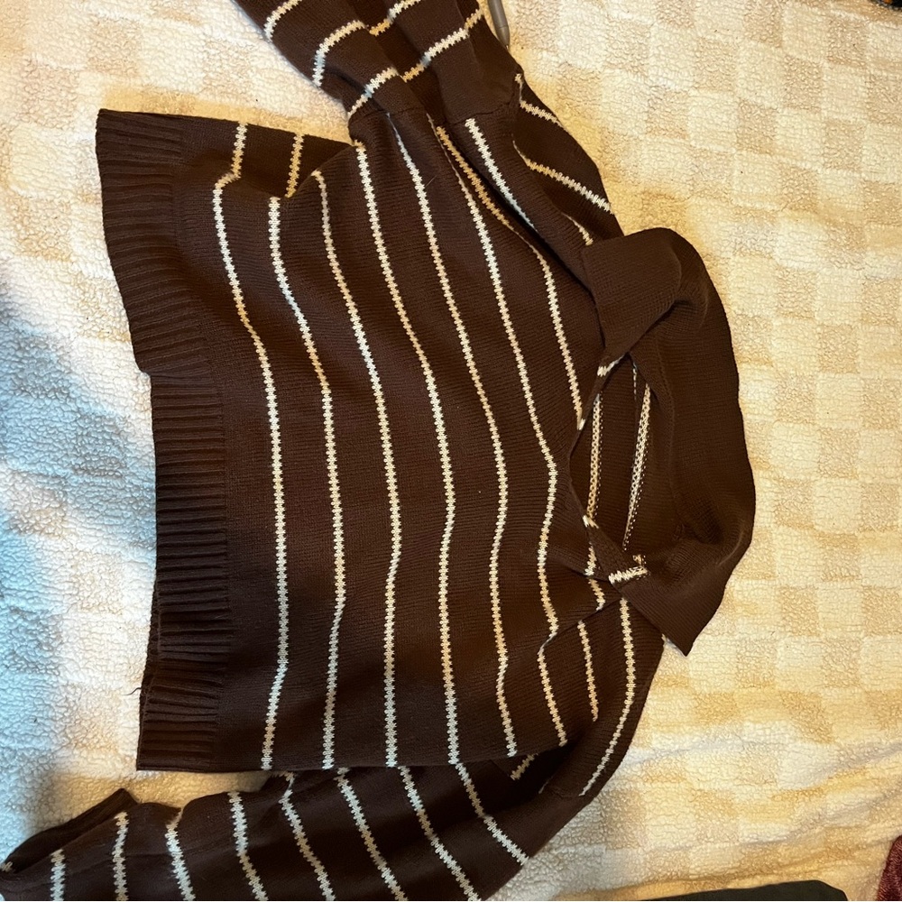 Brown Striped Sweater
